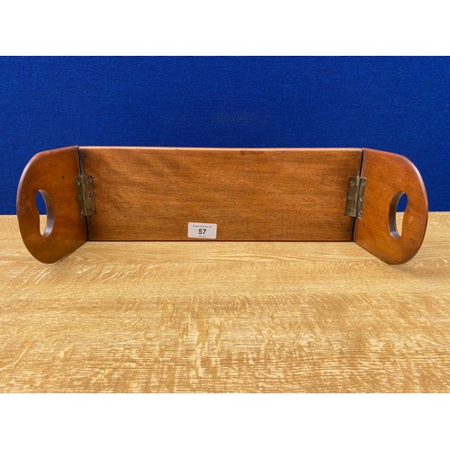 57 - A 20th century Oak Book shelf slide.