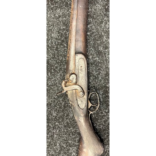 8047 - 19th century musket rifle, Has push rod present. [114cm in length]