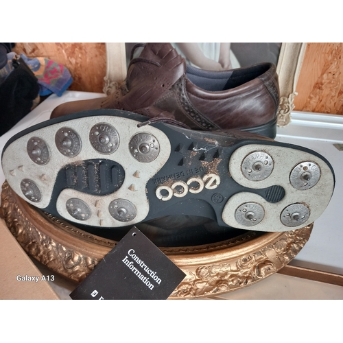 224 - A Collection Of Golfing shoes ecco, footjoy x 2 size 43. Also a pair of 5 UK size 5 Adidas ladies go... 