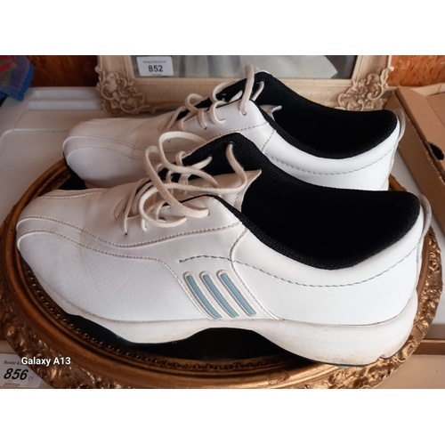 224 - A Collection Of Golfing shoes ecco, footjoy x 2 size 43. Also a pair of 5 UK size 5 Adidas ladies go... 