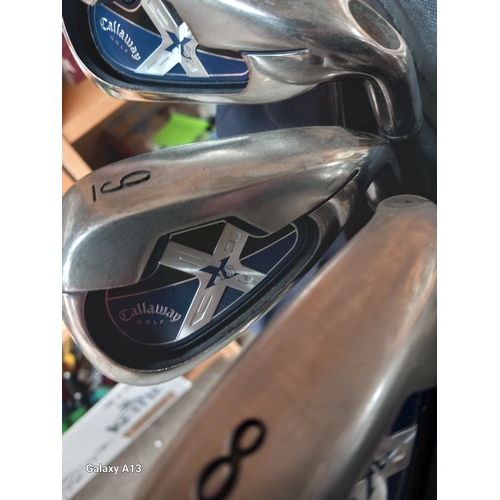 222 - A Set of Callaway Irons and A Callaway Big Bertha 60% Long Iron. Nine Clubs in Total, contained with... 