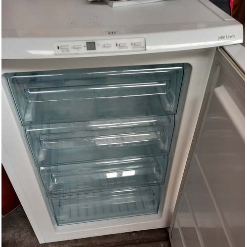 217 - A John Lewis white four drawer freezer