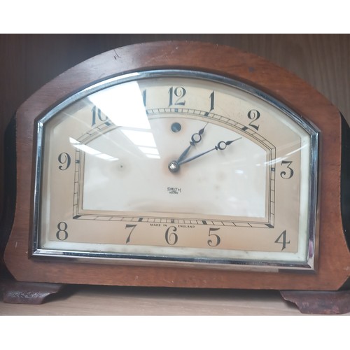 240 - A lot of Seven Clocks to include Dome Glass mantle Clock with German Movement, most is working condi... 