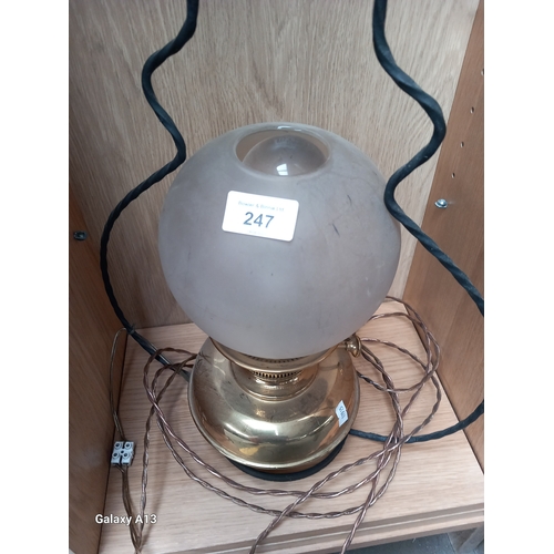 247 - A Vintage Brass Electric light.