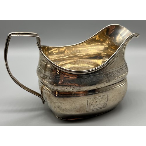 8 - Georgian style silver cream jug. [marks rubbed] [167.63grams]