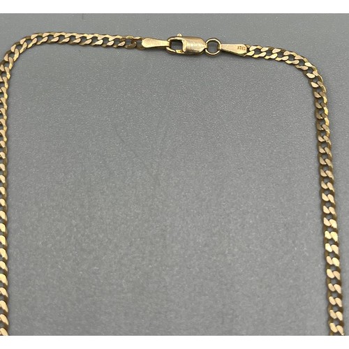 11 - 9ct yellow gold curb necklace. [4.11grams] [46cm in length]