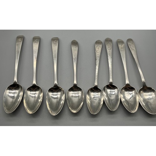 714 - A Collection of Dublin silver table spoons. [199.72grams]