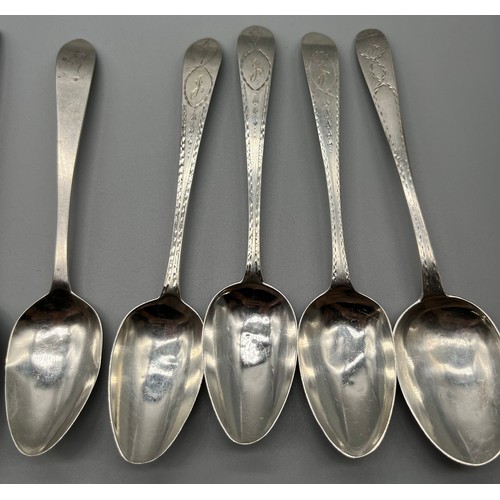 714 - A Collection of Dublin silver table spoons. [199.72grams]