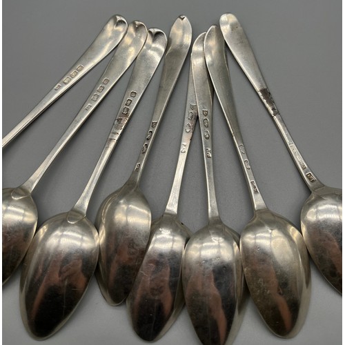 714 - A Collection of Dublin silver table spoons. [199.72grams]