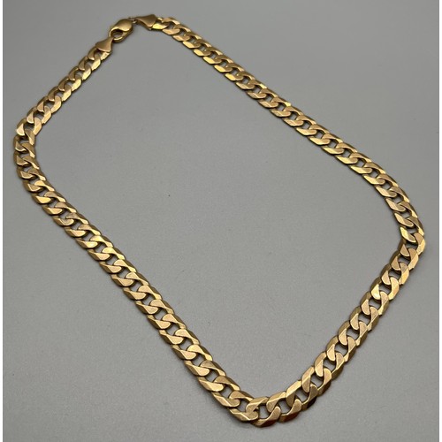 715 - Heavy 9ct yellow gold curb necklace. [59.52grams] [50cm in length]