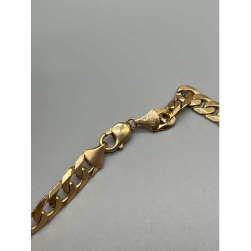 715 - Heavy 9ct yellow gold curb necklace. [59.52grams] [50cm in length]