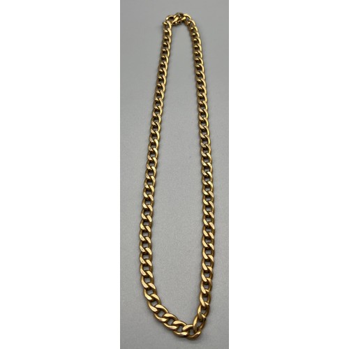 719 - Heavy 9ct yellow gold curb necklace. [25.64grams] [47cm in length]