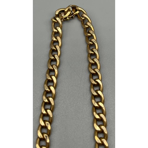 719 - Heavy 9ct yellow gold curb necklace. [25.64grams] [47cm in length]