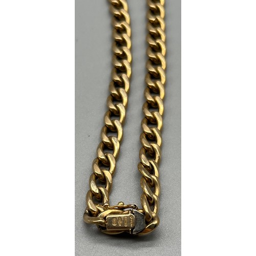 719 - Heavy 9ct yellow gold curb necklace. [25.64grams] [47cm in length]