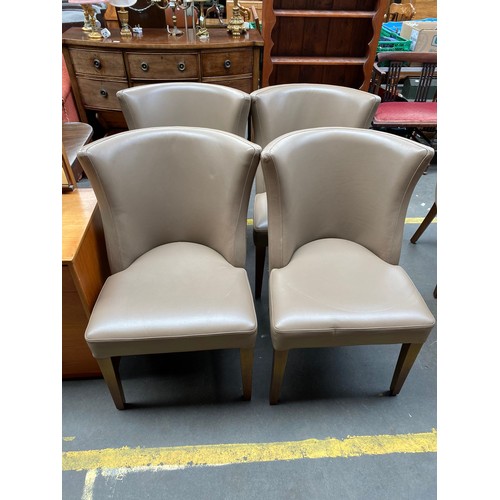 210 - Set of 4 Leather dining chairs