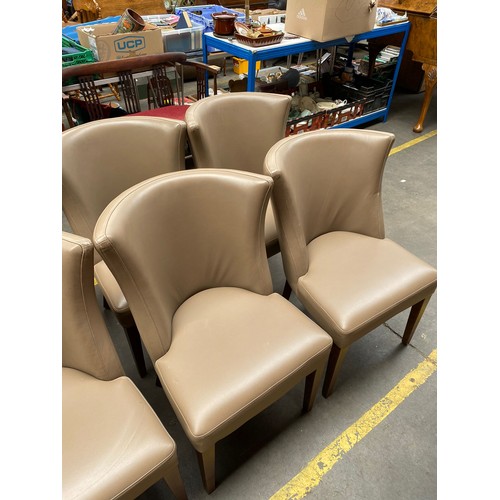 210 - Set of 4 Leather dining chairs