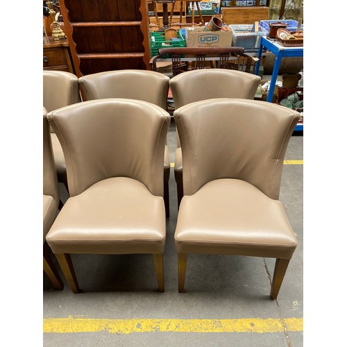 211 - Set of 4 Leather dining chairs