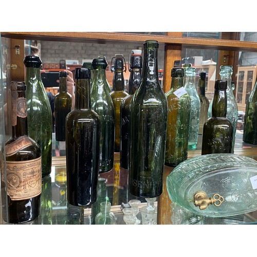 16 - A shelf of collectable bottles to include names such as; [Robert Barr] [J.J Miller] [MacLay & Co Ltd... 