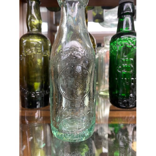 17 - A collection of antique Dunfermline bottles to include names such as; [James Wilson] [Gilbert Rae] [... 