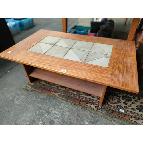 235 - Mid Century tile top coffee table