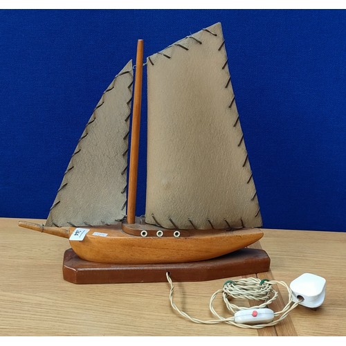 244 - Mid century wooden boat lamp