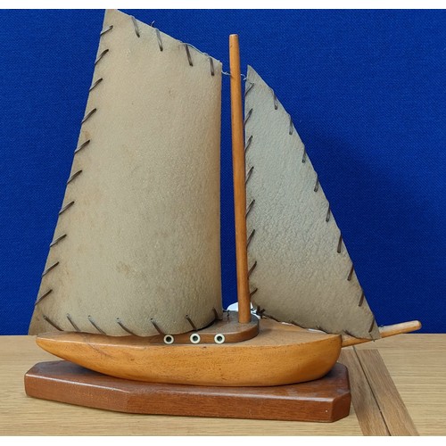 244 - Mid century wooden boat lamp