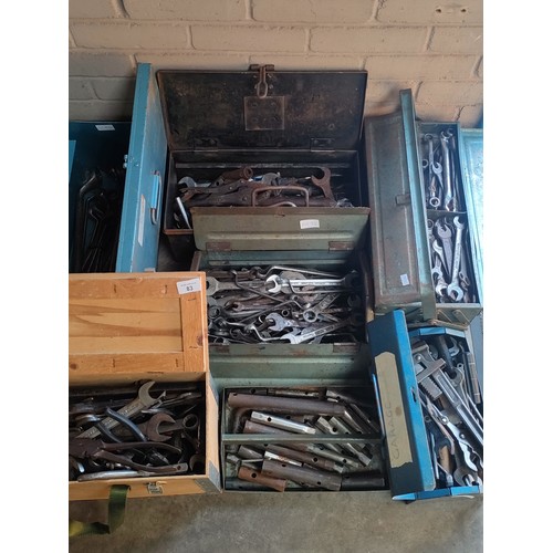 83 - A Large quantity of mixed tools; mostly spanners.