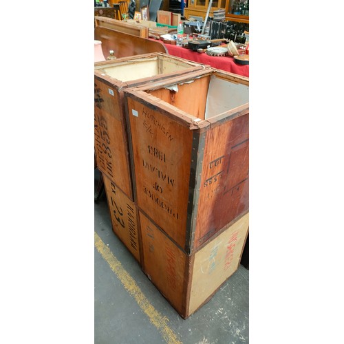 264 - Four vintage travel tea crates