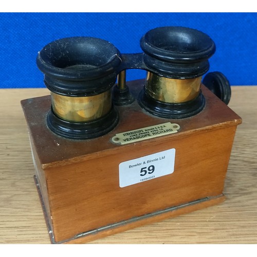 59 - Antique Stereoscope Verascope Richard