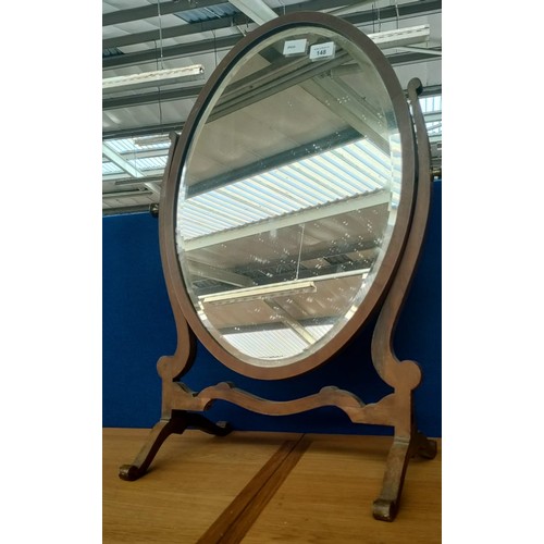 148 - 19th century table top dressing table mirror