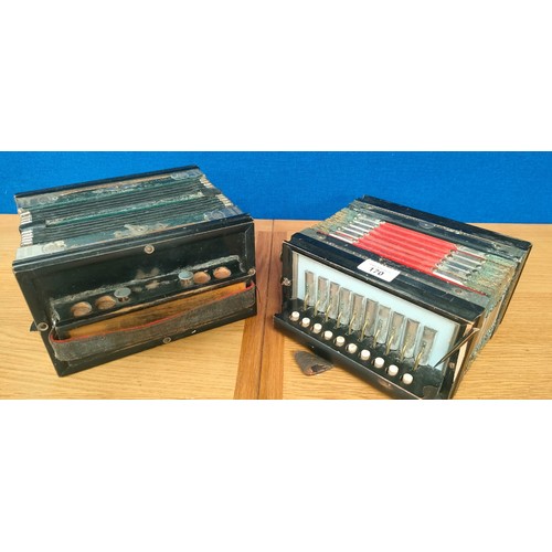 170 - Two vintage squeeze boxes.