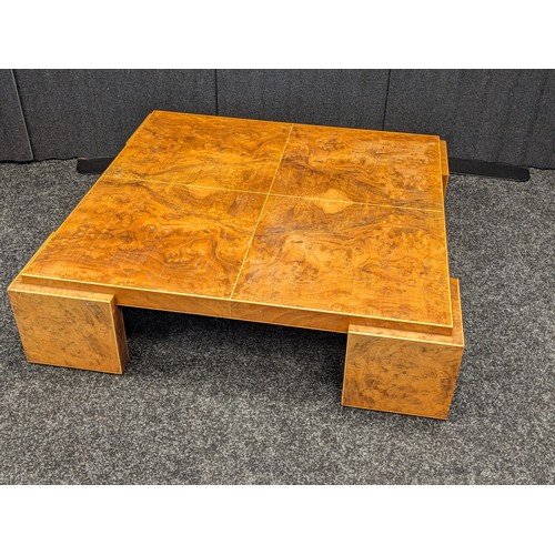 920 - David Field MBE Walnut Coffee Table 1970 [1974] [Prescot Gallery] [27.5x107cm]