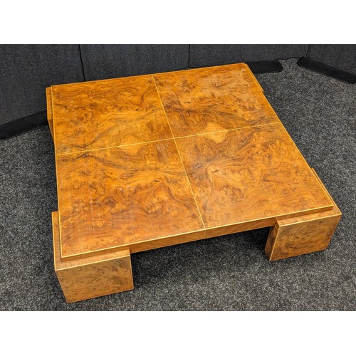 920 - David Field MBE Walnut Coffee Table 1970 [1974] [Prescot Gallery] [27.5x107cm]