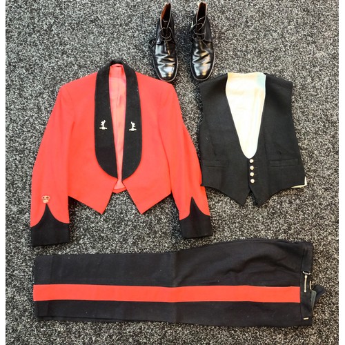 946 - Royal Core Signal warrant officers 2 mess dress jacket, trousers, shoes and spurs. [Crockett & Jones... 