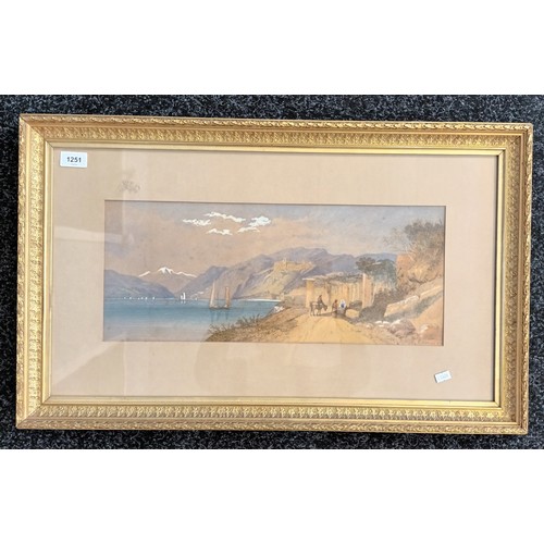 1251 - Miss J Bonthrone
Late 19th Century watercolour depicting 'Oria, Lake of Lugano' dated 1878 and signe... 