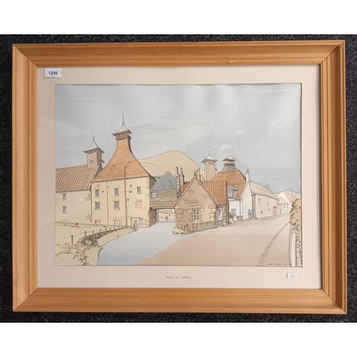 1256 - Gordon Halford
Watercolour and pen depicting 'Newton Of Falkland', signed and dated '72
[62x76cm]