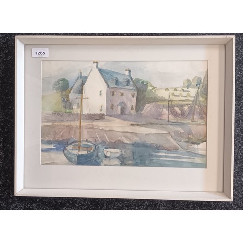 1265 - G.Duguid
Two framed watercolours depicting country landscapes of 'The Lomond, Fife' and ''Boatmans H... 