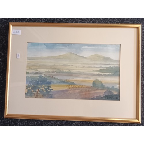 1265 - G.Duguid
Two framed watercolours depicting country landscapes of 'The Lomond, Fife' and ''Boatmans H... 