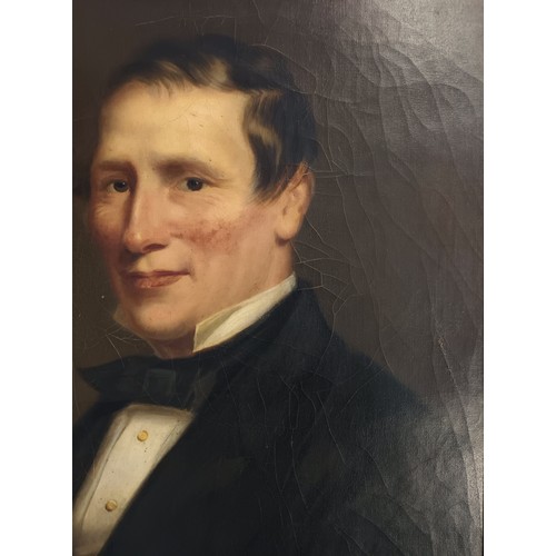 1272 - 19th Century Portrait of a Gentleman, oil on canvas, unsigned.
[Frame66x56cm]