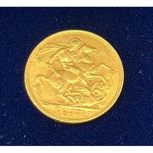 1160 - 1910 Edward VII Full gold sovereign coin.