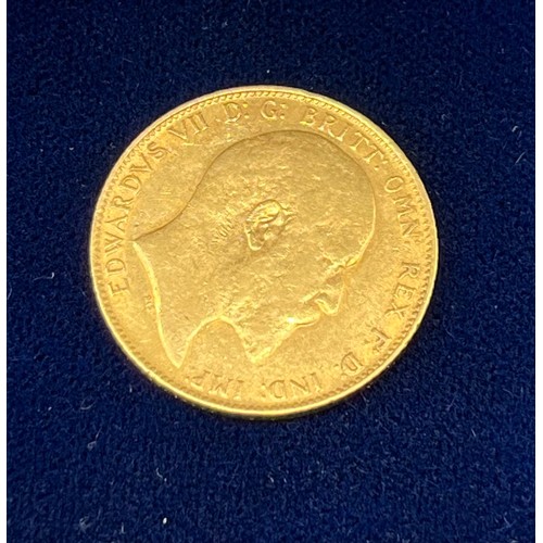 1160 - 1910 Edward VII Full gold sovereign coin.