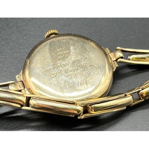 1164 - 1918 Ladies Rolex 9ct gold cocktail watch. 15 jewels- Swiss Made. In a working condition. Comes in o... 