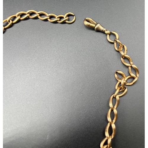 1168 - Antique 9ct yellow gold albert chain [27.50grams]