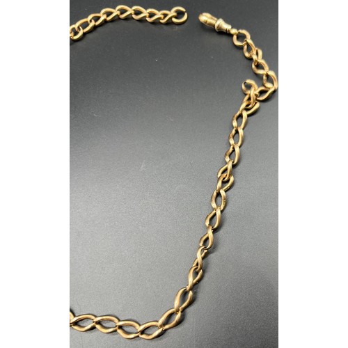 1168 - Antique 9ct yellow gold albert chain [27.50grams]