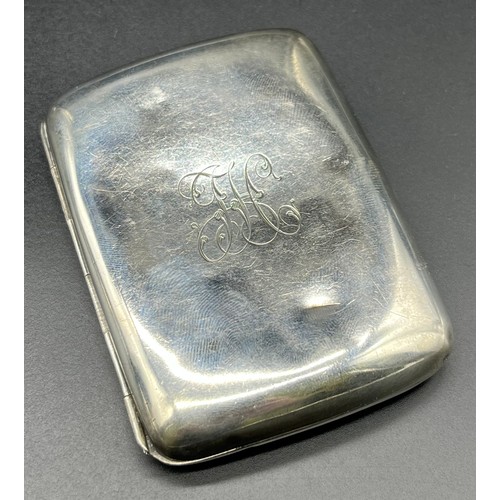 1182 - Edinburgh silver Hamilton & Inches cigarette case. [8.5x6cm]