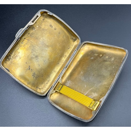 1182 - Edinburgh silver Hamilton & Inches cigarette case. [8.5x6cm]