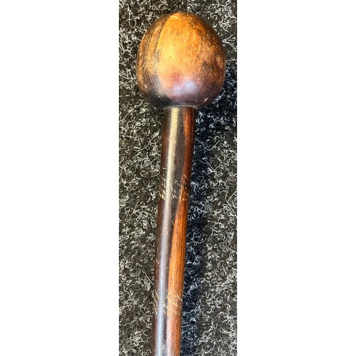 1235 - Antique African tribal Knobkerrie war club. [52cm in length]