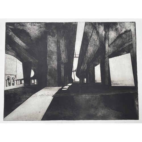 936 - Limited edition Lithograph print titled 'Kingston Bridge' Signed Beveridge and dated 82. Limited 3/1... 