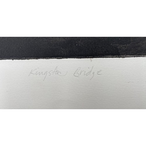 936 - Limited edition Lithograph print titled 'Kingston Bridge' Signed Beveridge and dated 82. Limited 3/1... 