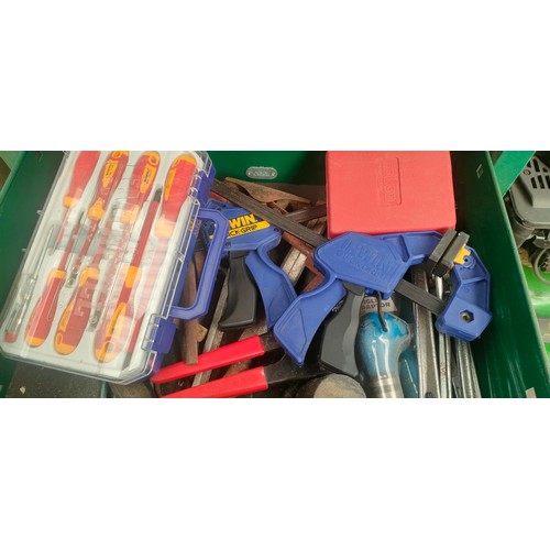 993 - Gulf- JZX Tool chest trolley- full of mixed tools; spanners, screw drivers, set squares, Tap & die s... 